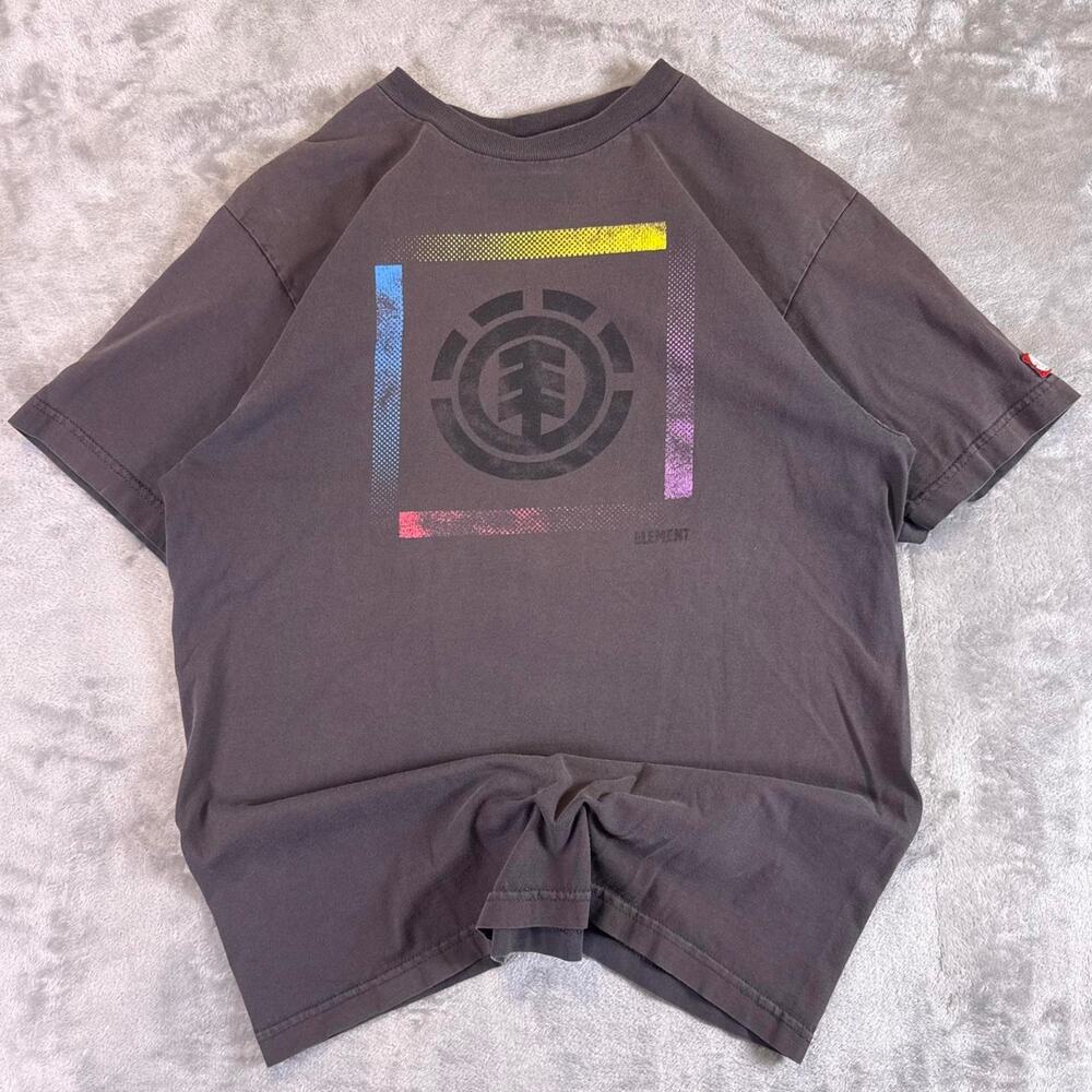Y2K Element Skateboards T-Shirt Mens Large Gray Logo Graphic Skater Tee